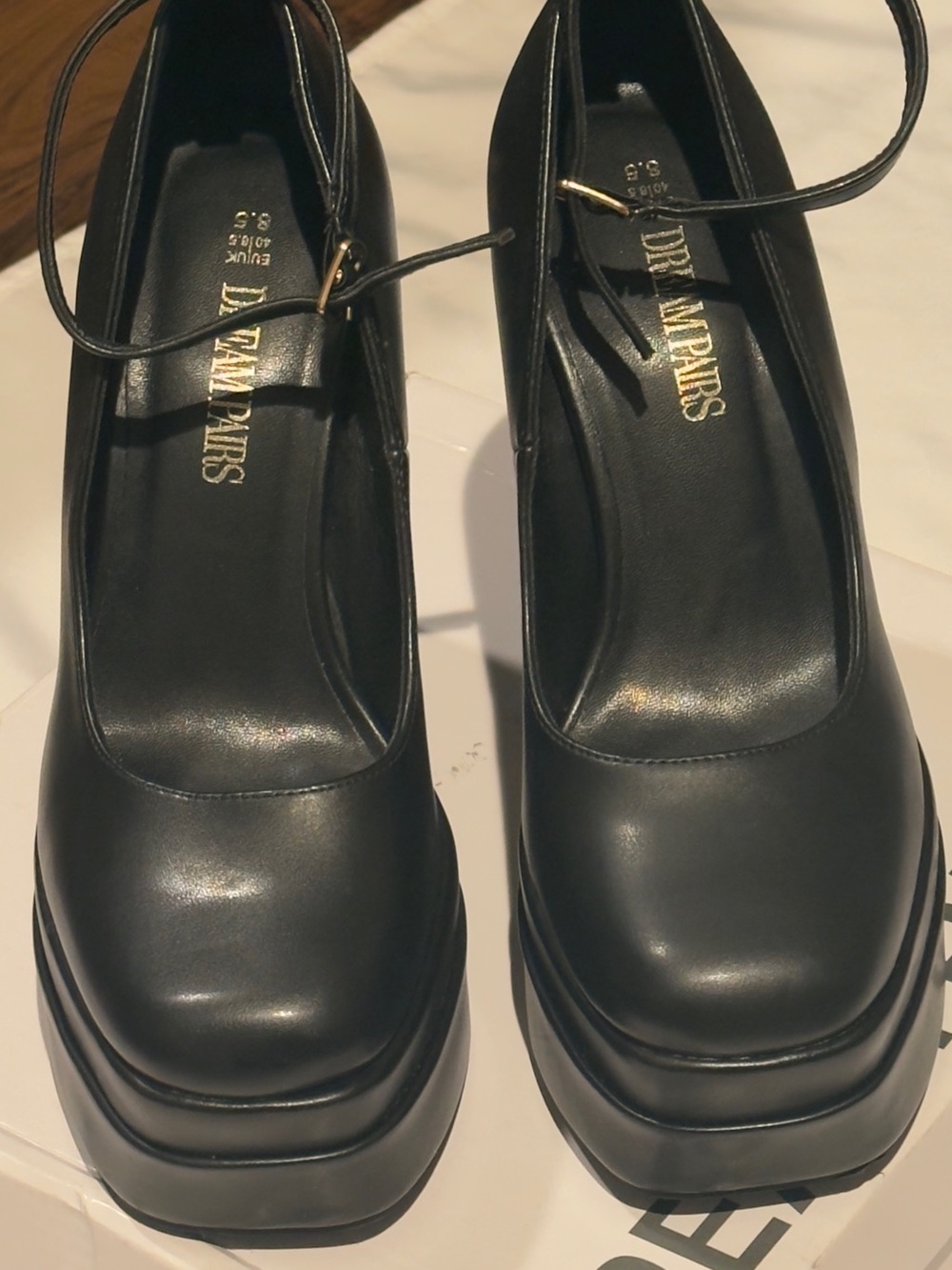 Dream Pairs Black Platform Mary Jane Pumps